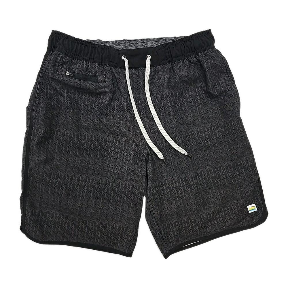 Vuori Men's Banks Performance Shorts 9" Gray Chevron Stripe Athletic V330 M